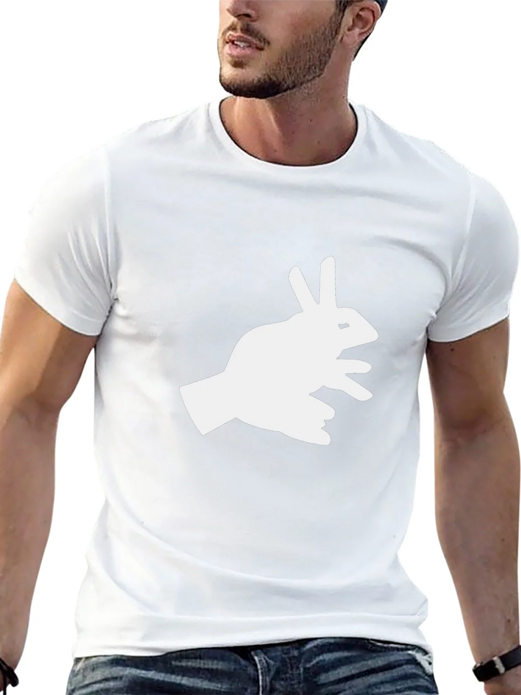 Shadow Rabbit Tee - Fun Hand Puppet T-Shirt product image 12