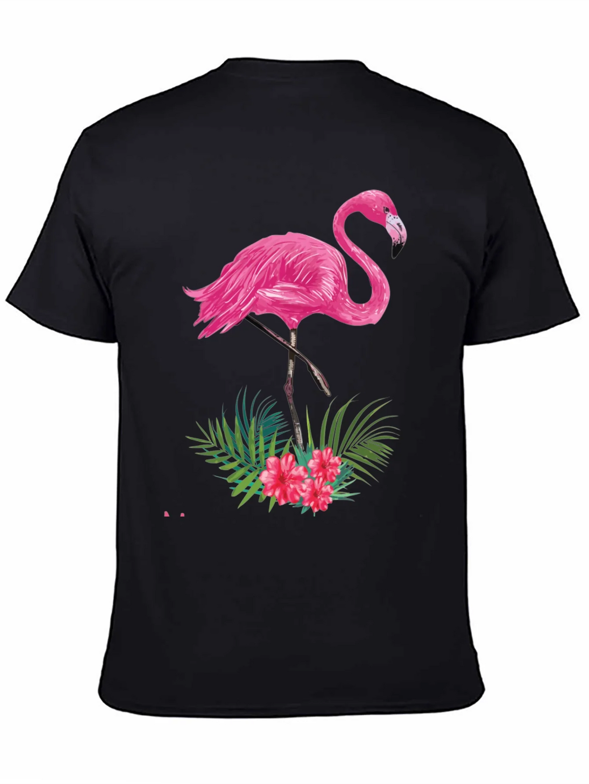 Tropical Flamingo Graphic Tee - Black product image 4