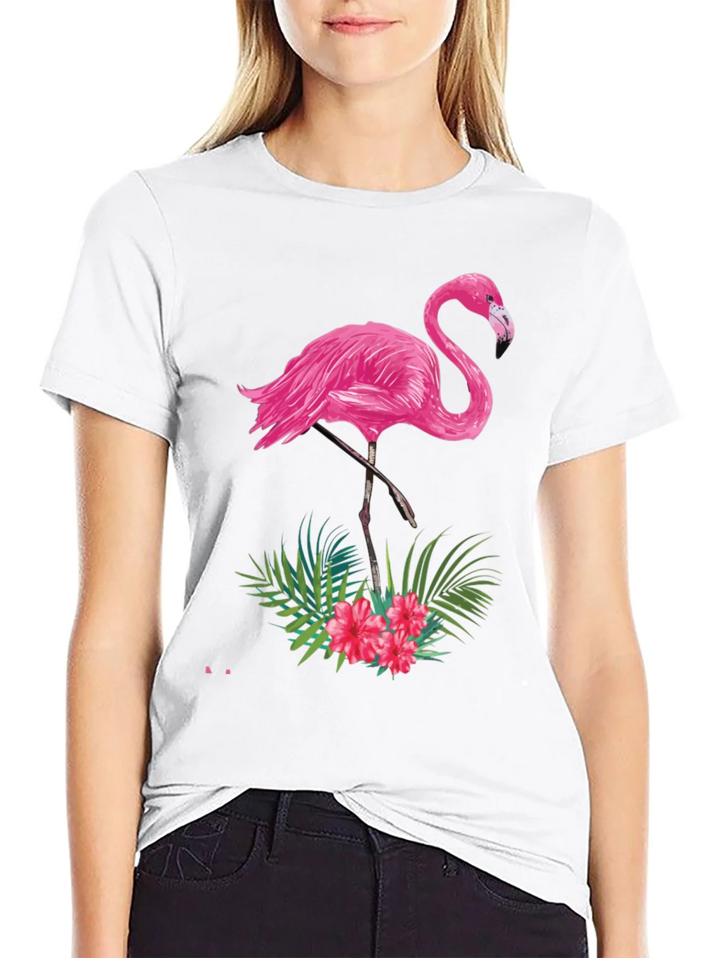 Tropical Flamingo Graphic Tee - Black product image 8