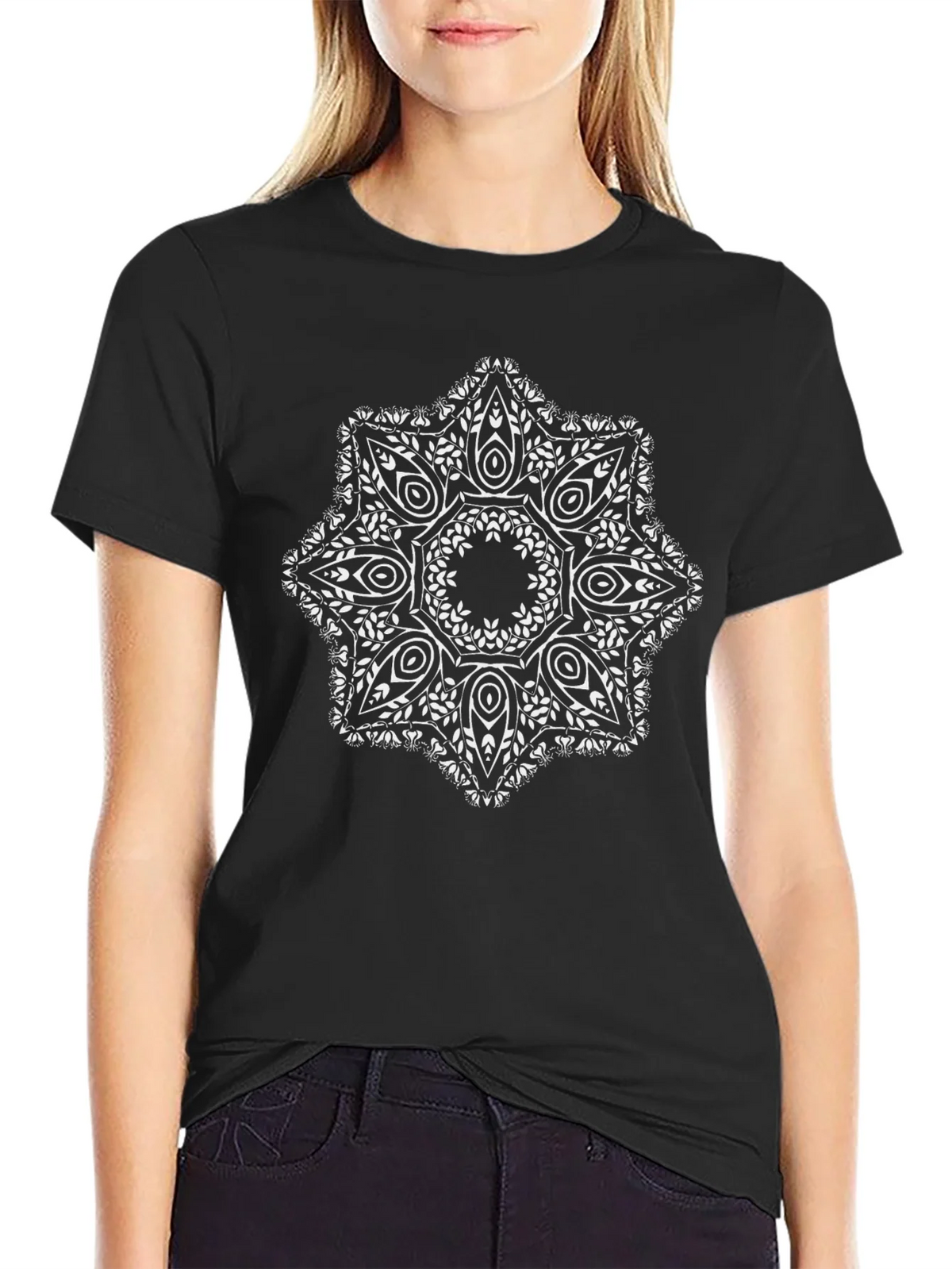 Black Tee with Mandala Design product image 2