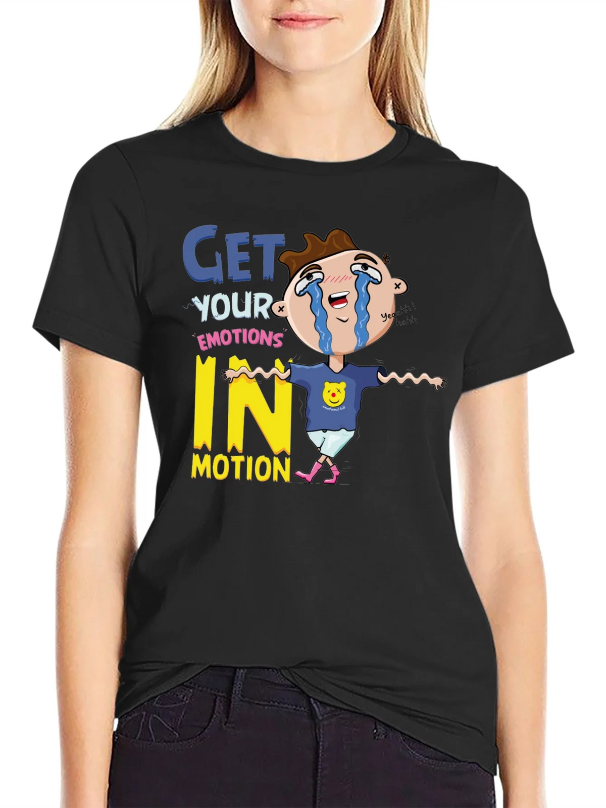 Emotional Cartoon Graphic T-Shirt product image 2