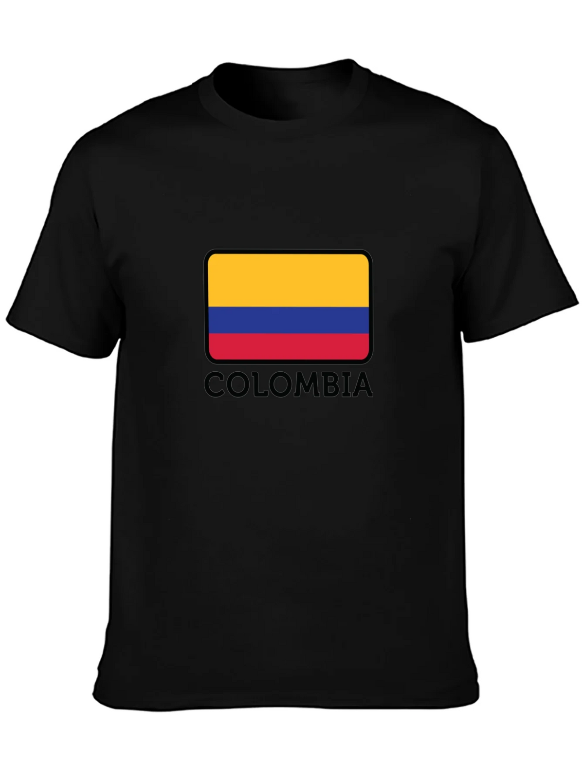 Colombia Flag Graphic Black T-Shirt product image 3