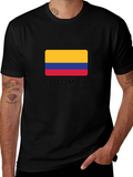 Colombia Flag Graphic Black T-Shirt product image 1