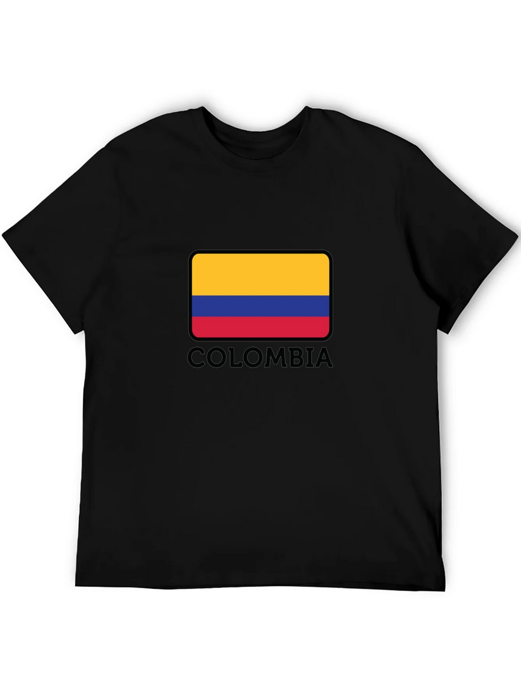 Colombia Flag Graphic Black T-Shirt product image 5