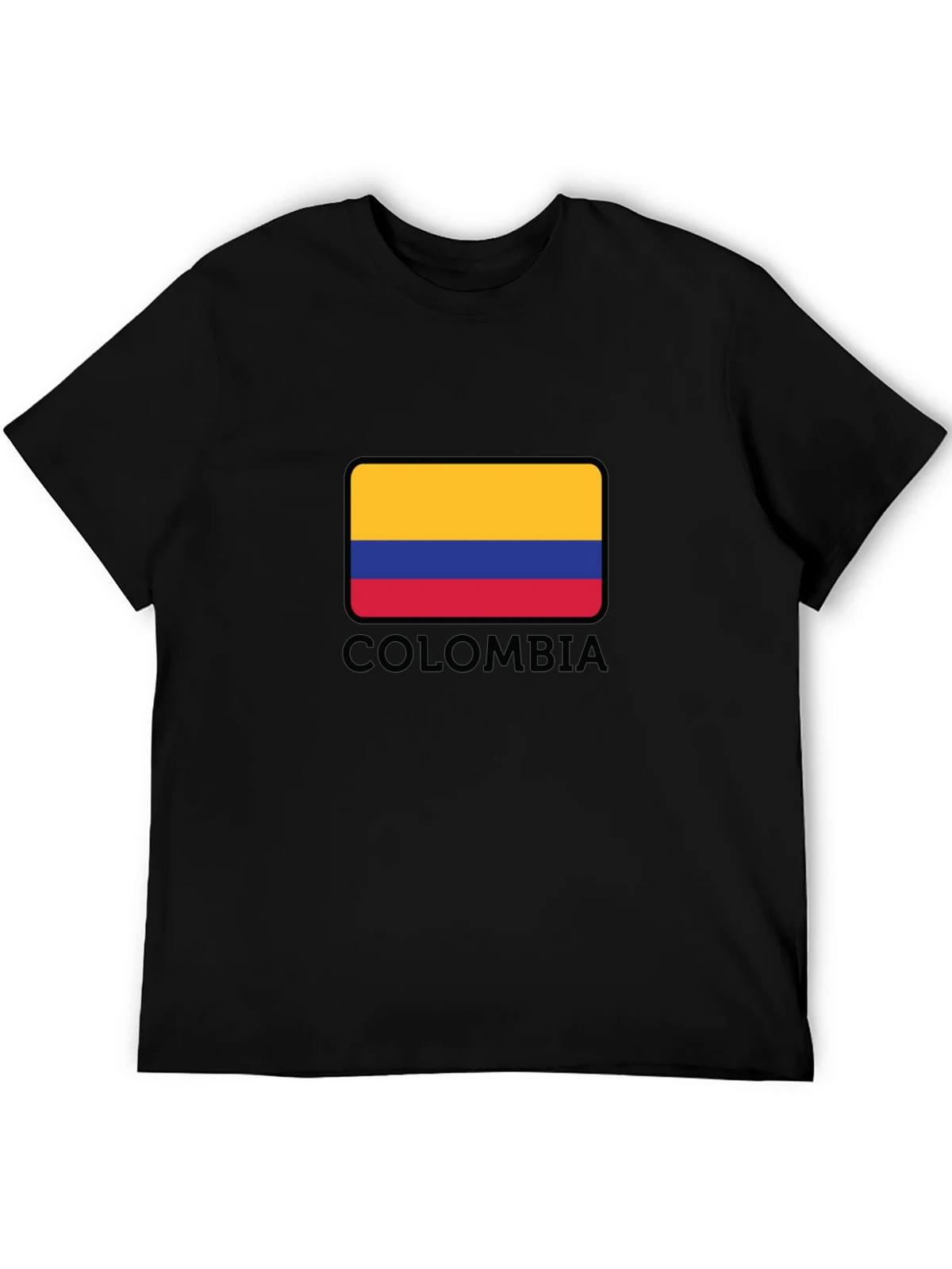 Colombia Flag Graphic Black T-Shirt product image 5