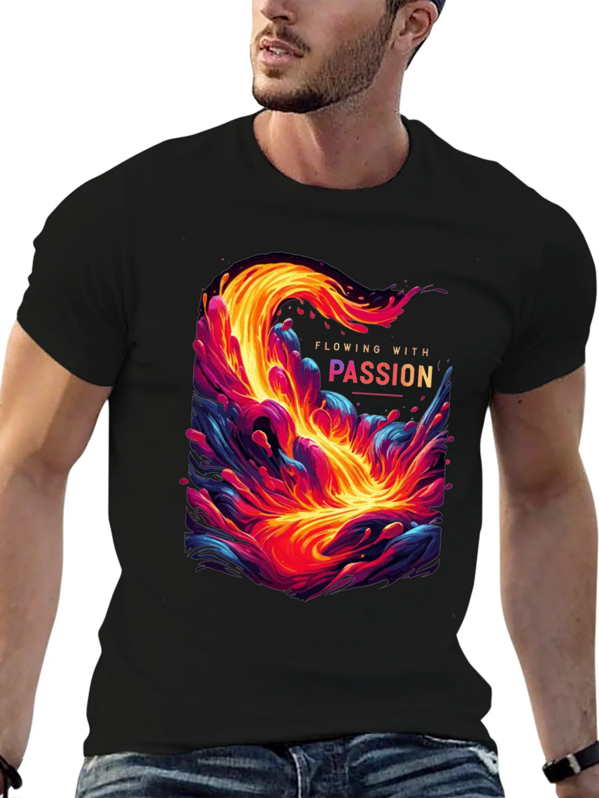 Flowing with Passion Graphic T-Shirt product image 6