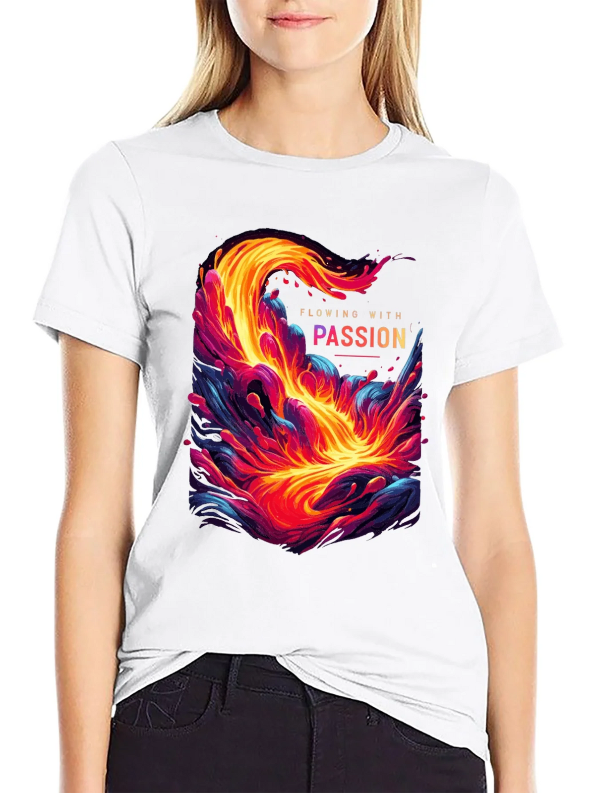 Flowing with Passion Graphic T-Shirt product image 8