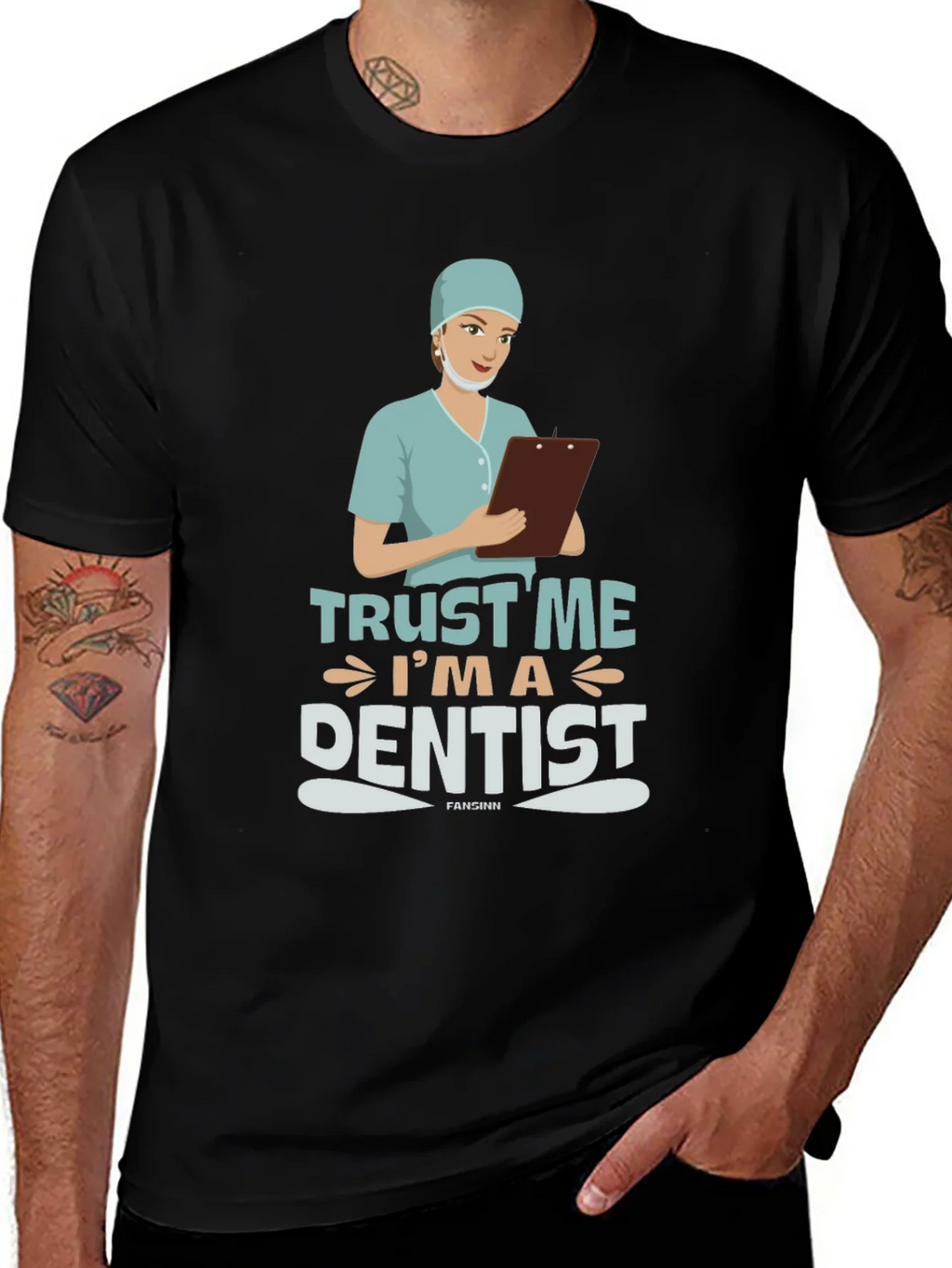 Trust Me Im a Dentist Black T-Shirt product image 1