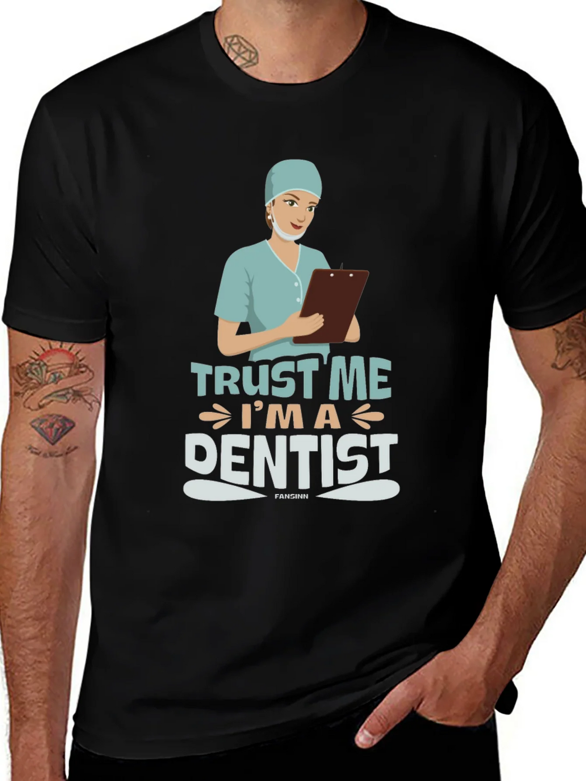 Trust Me Im a Dentist Black T-Shirt product image 1