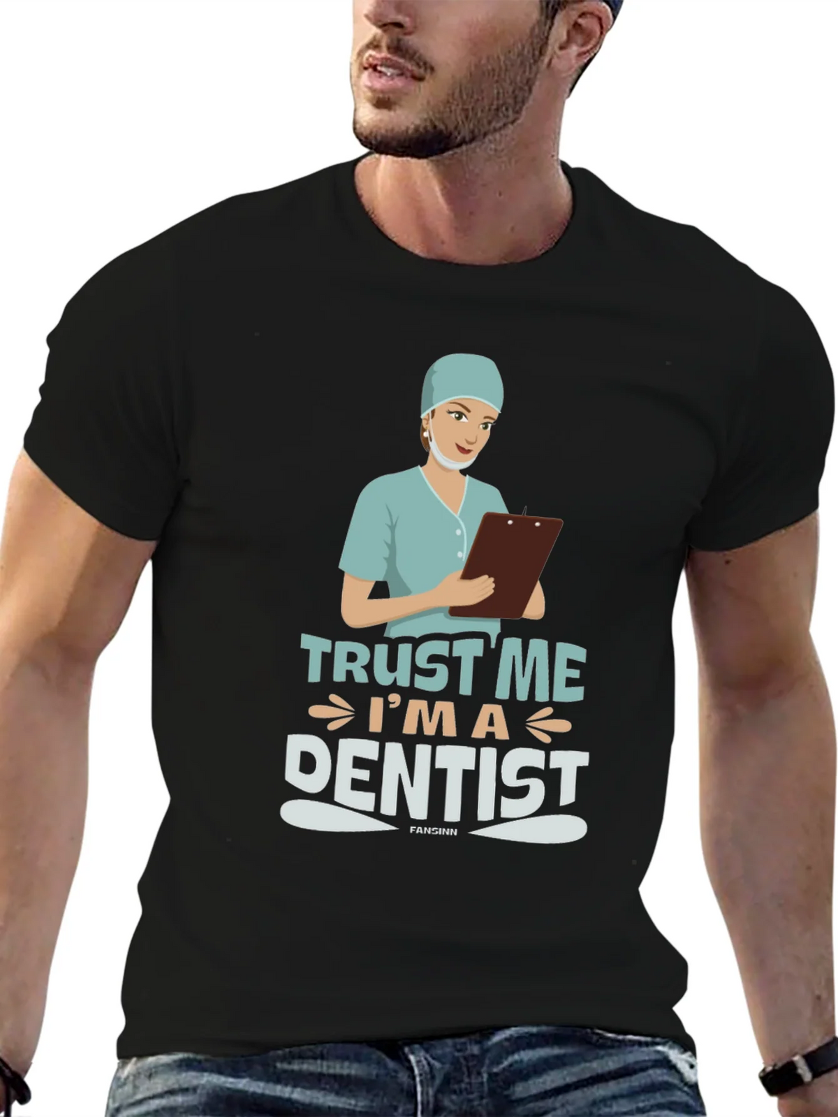 Trust Me Im a Dentist Black T-Shirt product image 6