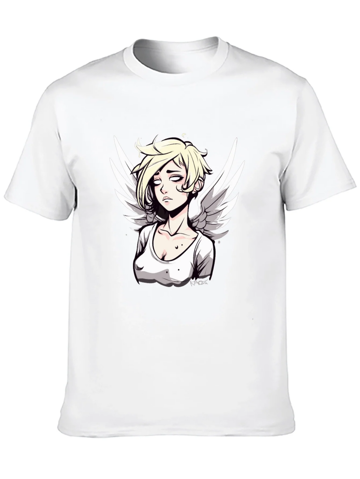 Angel Graphic Print Mens Black T-Shirt product image 9