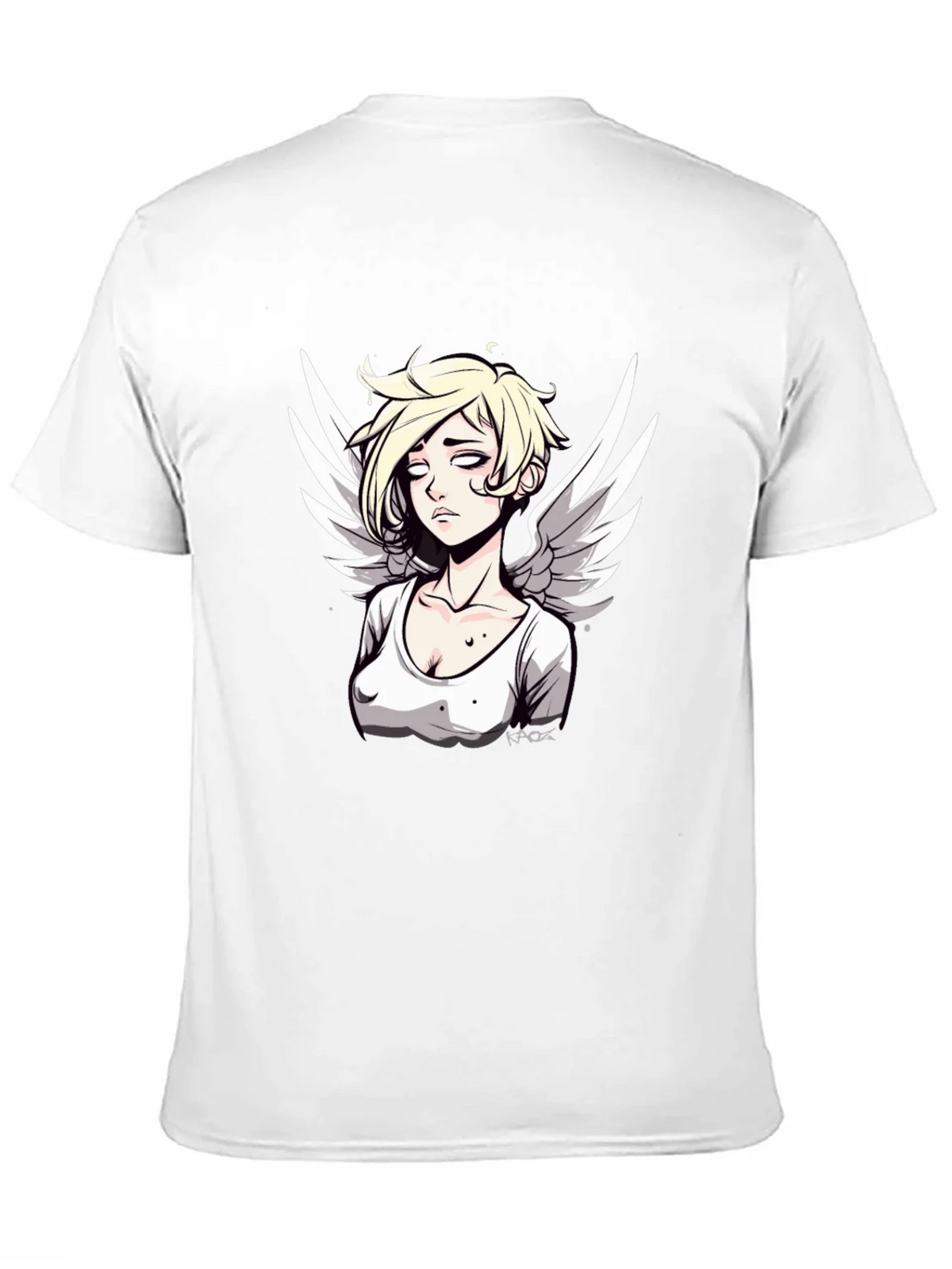 Angel Graphic Print Mens Black T-Shirt product image 10