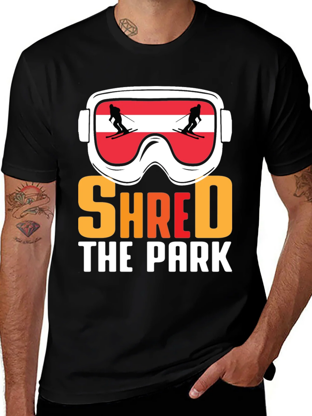 Shred The Park Ski Goggles T-Shirt product image 1