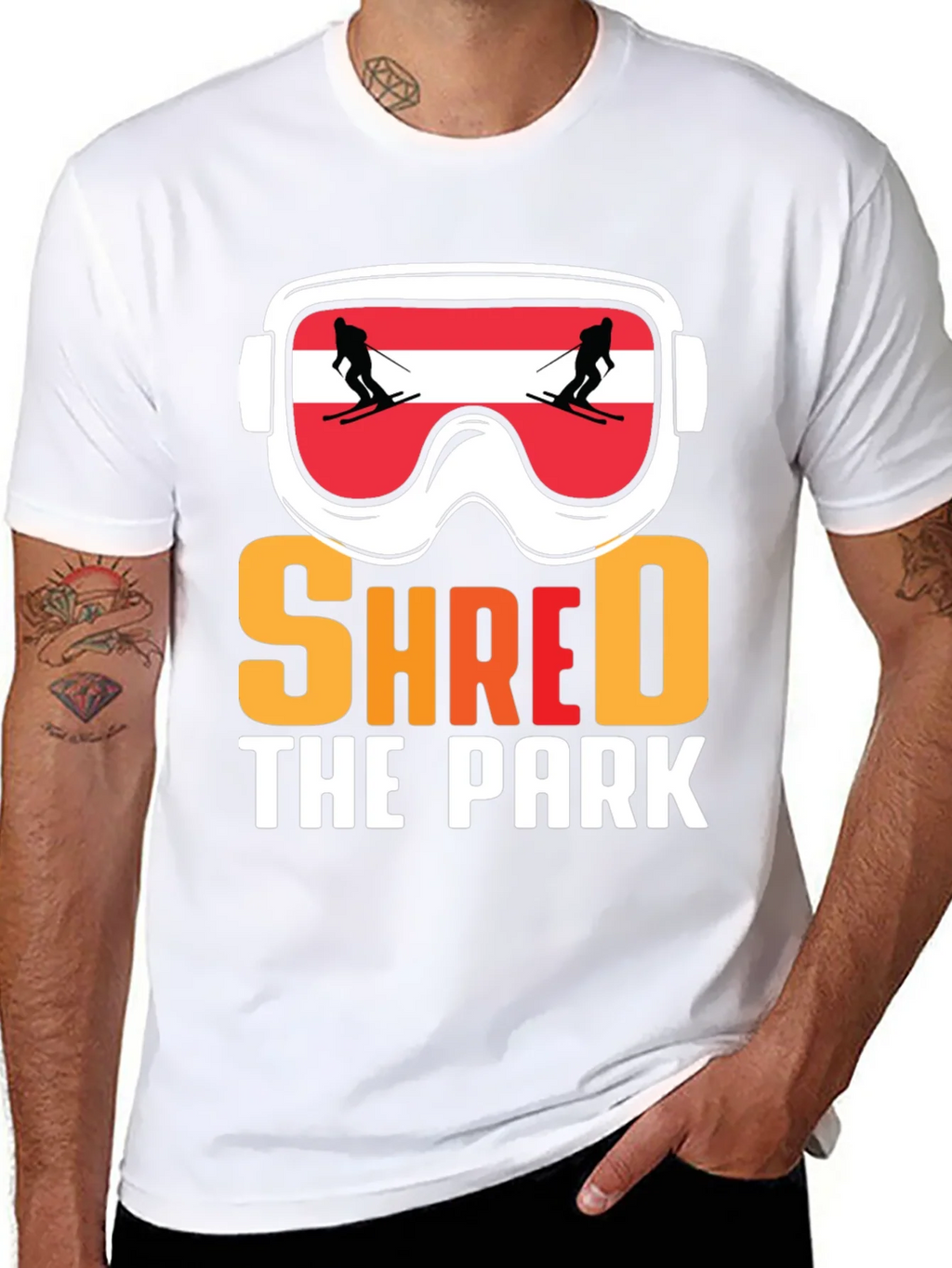 Shred The Park Ski Goggles T-Shirt product image 7