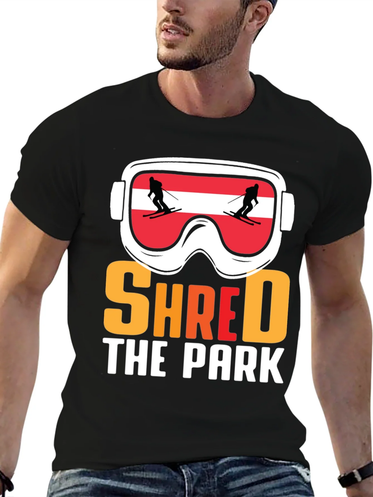Shred The Park Ski Goggles T-Shirt product image 6