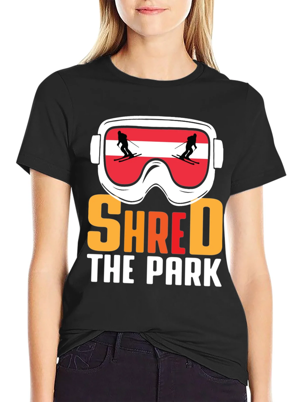 Shred The Park Ski Goggles T-Shirt product image 2
