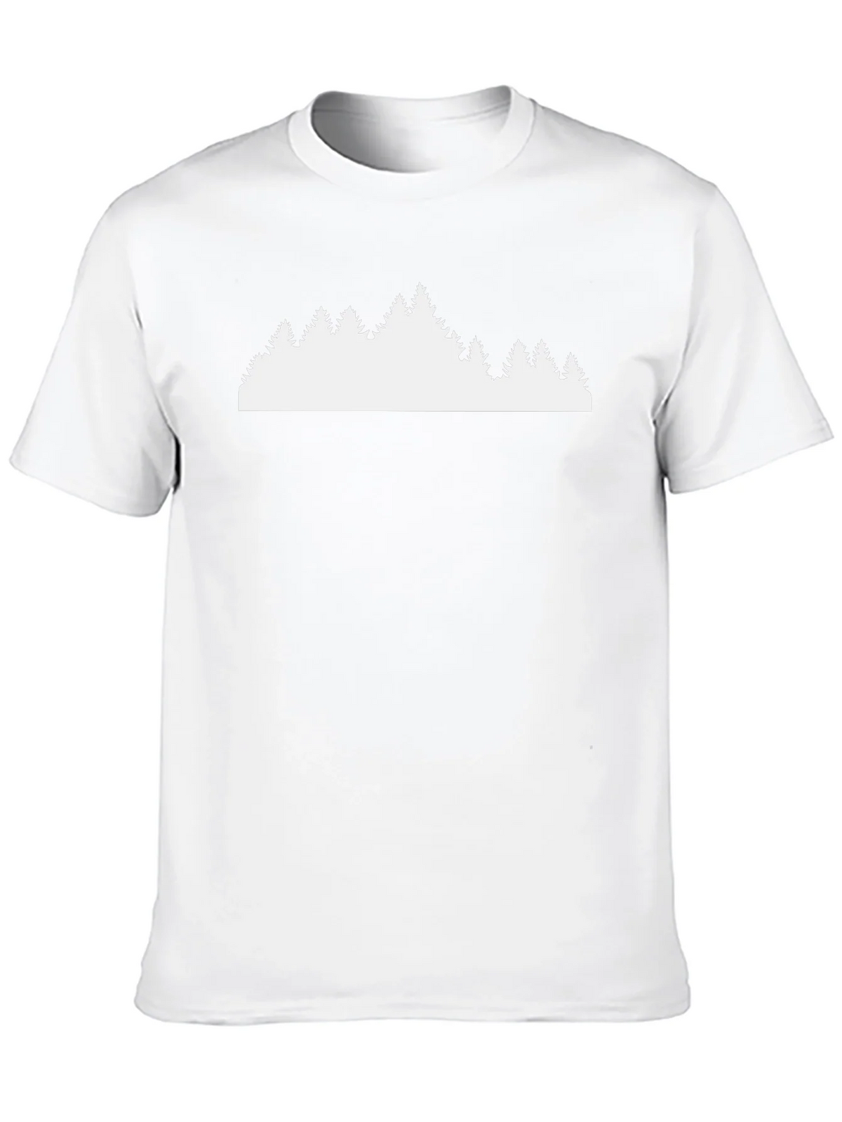 Black T-Shirt with Forest Silhouette Design product image 9