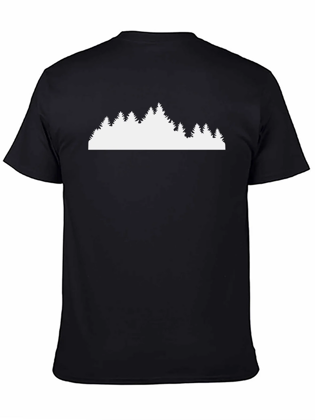 Black T-Shirt with Forest Silhouette Design product image 4