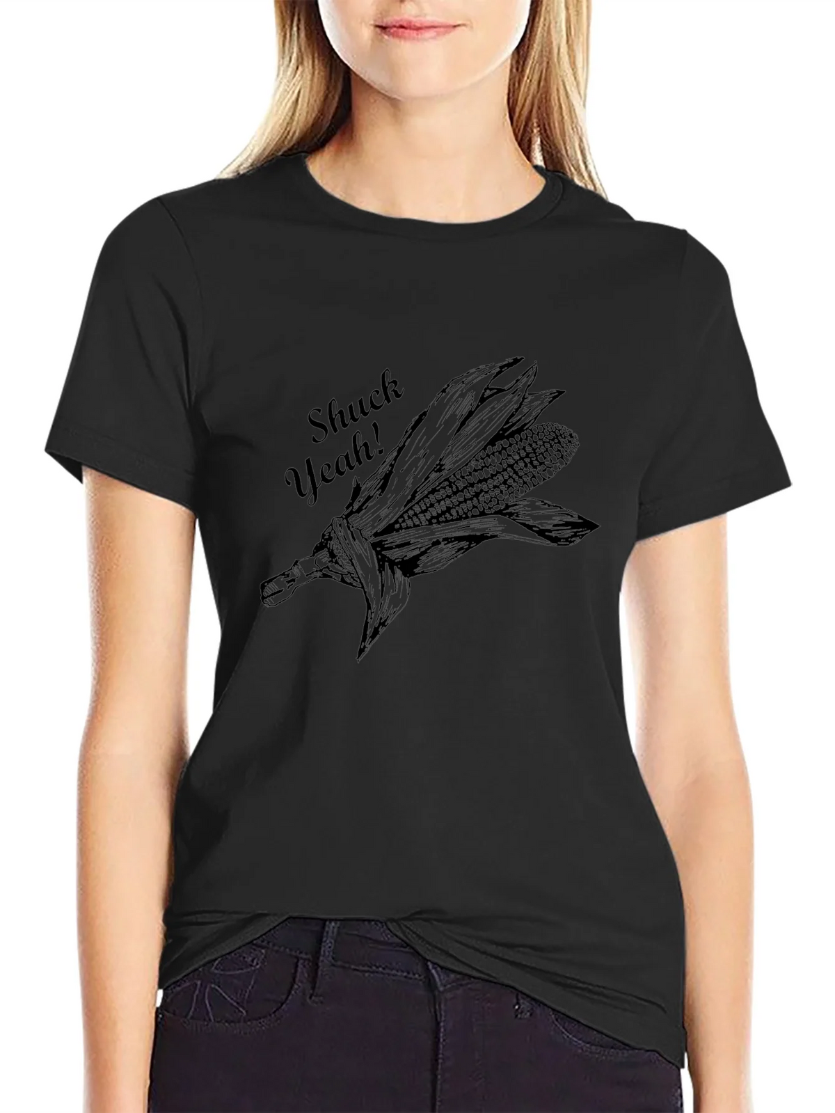 Shuck Yeah! Corn Graphic Black Tee product image 2