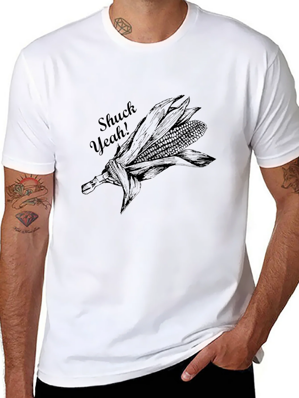 Shuck Yeah! Corn Graphic Black Tee product image 7