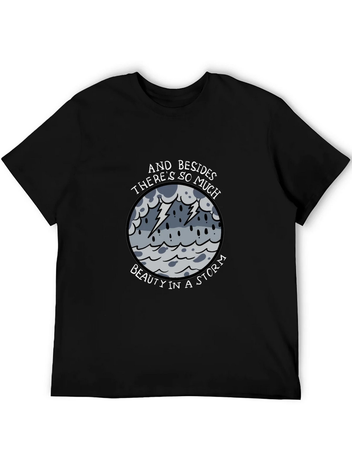 Storm Beauty Graphic Tee - Unisex Black Cotton Shirt product image 5