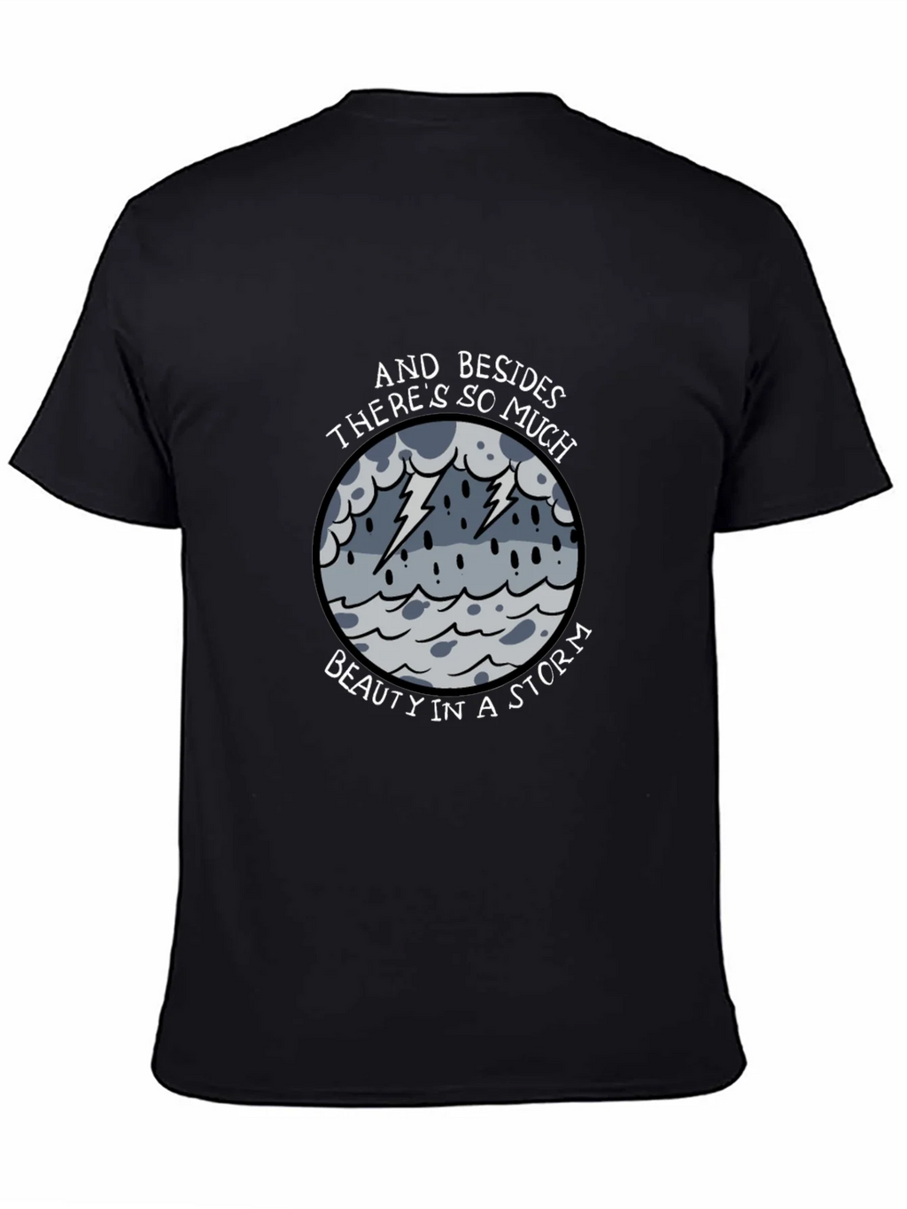 Storm Beauty Graphic Tee - Unisex Black Cotton Shirt product image 4