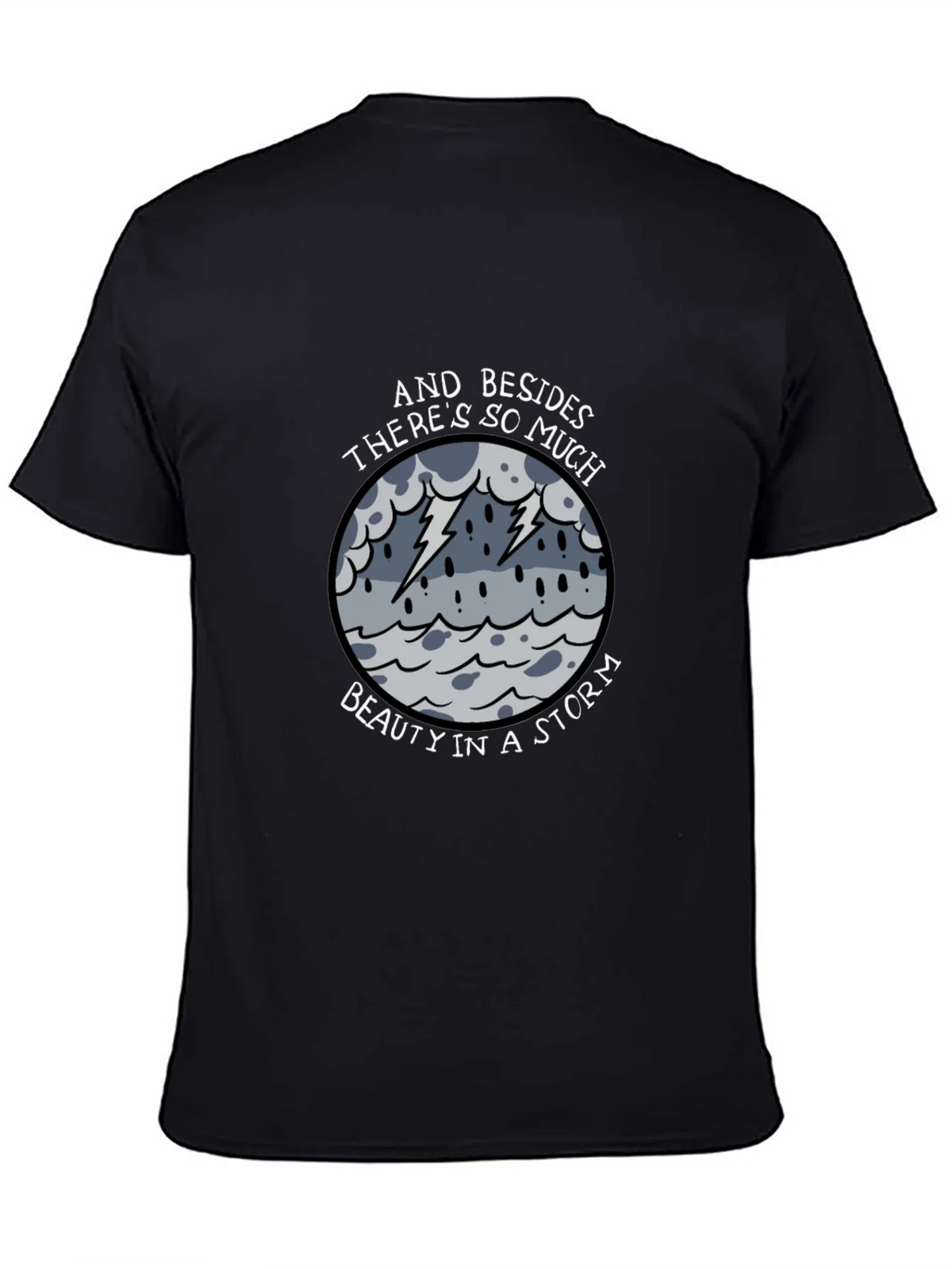 Storm Beauty Graphic Tee - Unisex Black Cotton Shirt product image 4