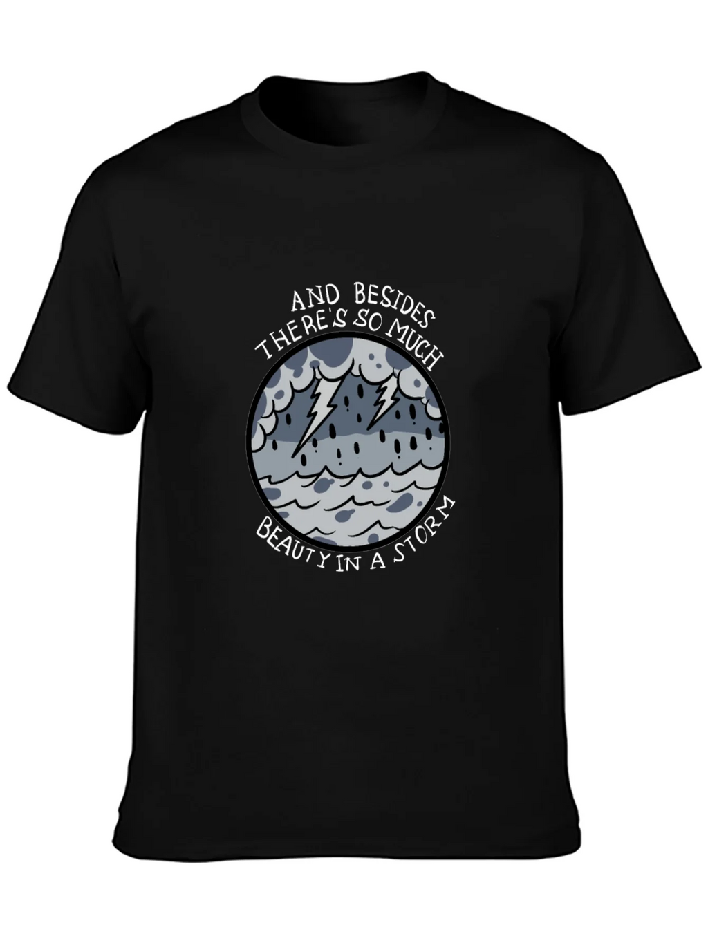Storm Beauty Graphic Tee - Unisex Black Cotton Shirt product image 3