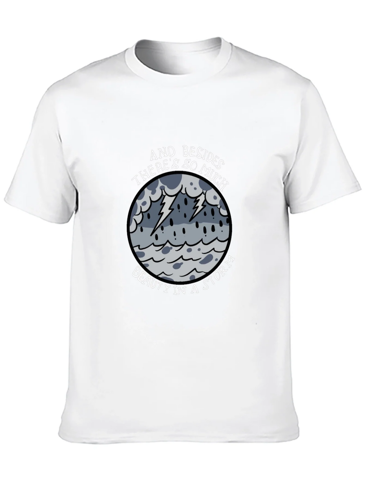 Storm Beauty Graphic Tee - Unisex Black Cotton Shirt product image 9