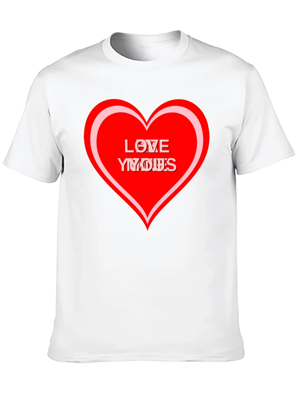 Love Yous Heart Graphic Black T-Shirt product image 9