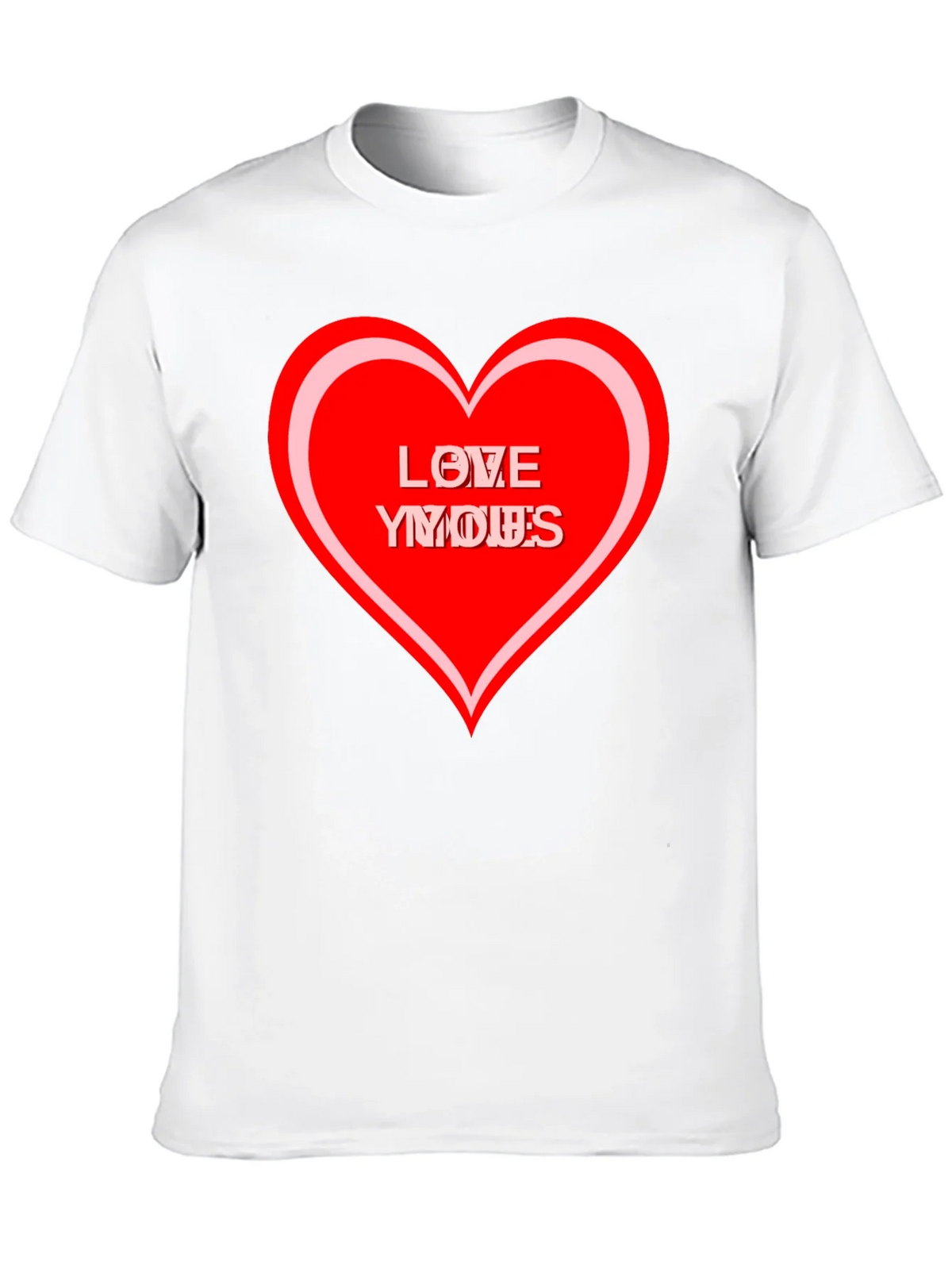 Love Yous Heart Graphic Black T-Shirt product image 9
