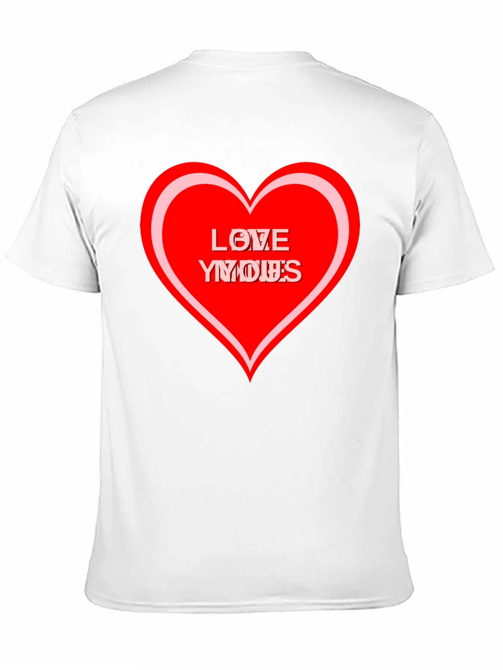 Love Yous Heart Graphic Black T-Shirt product image 10