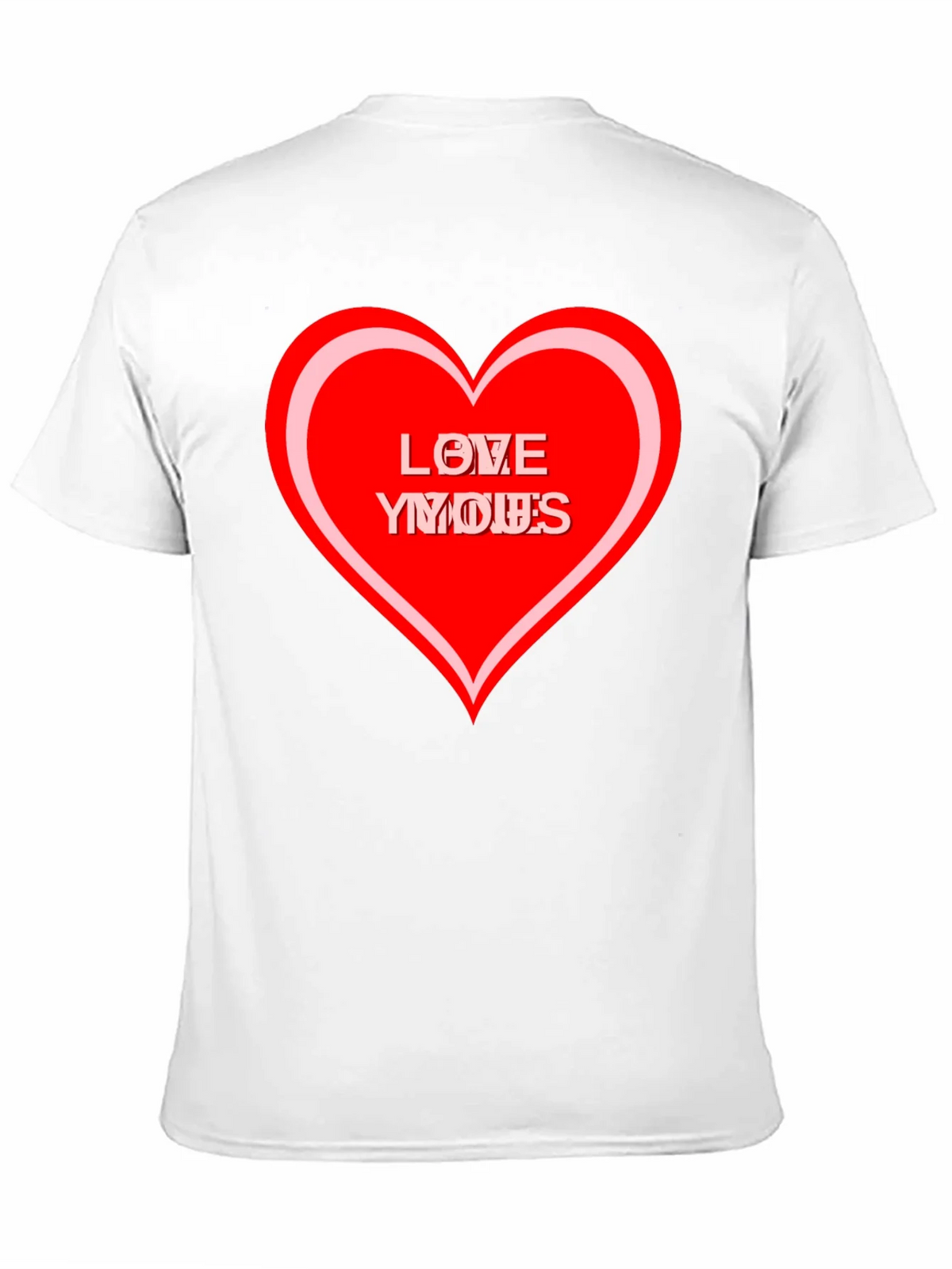 Love Yous Heart Graphic Black T-Shirt product image 10