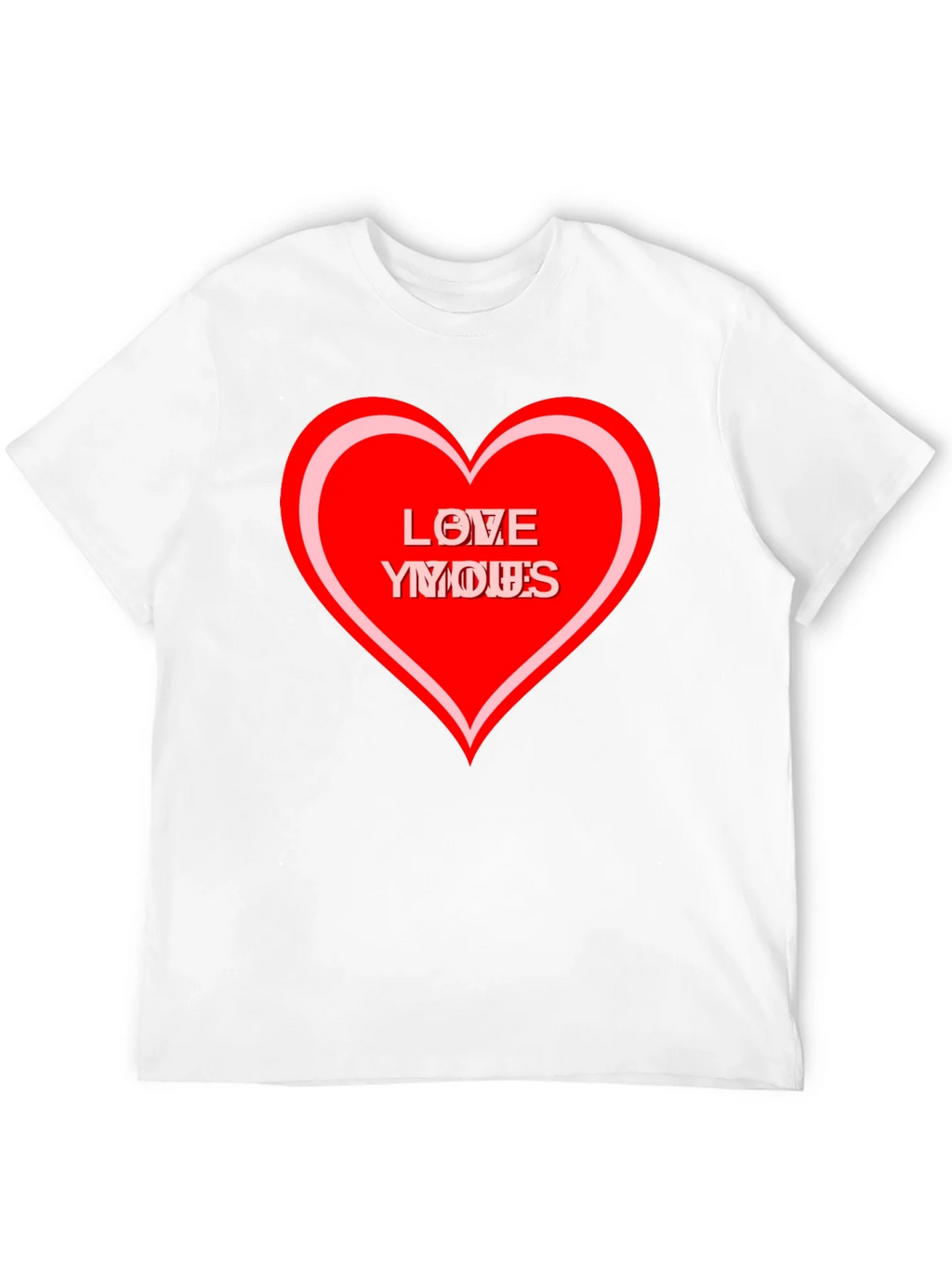 Love Yous Heart Graphic Black T-Shirt product image 11
