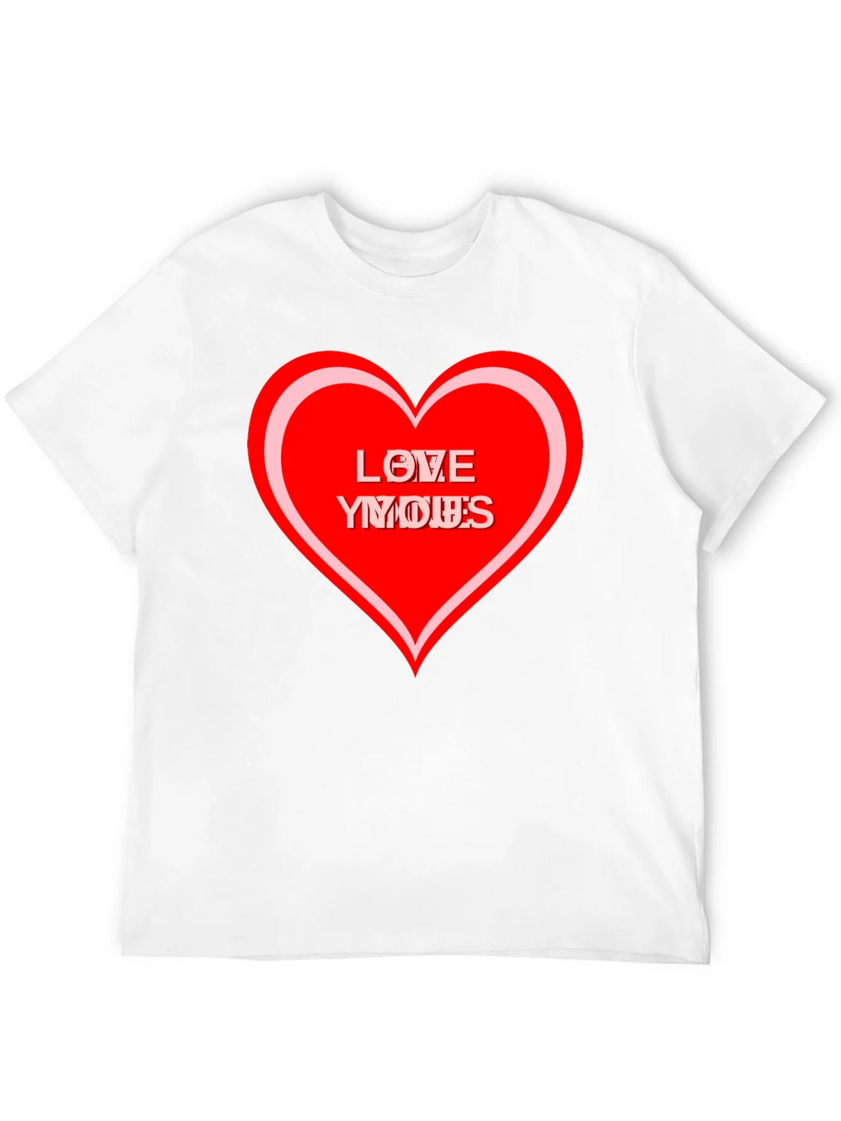 Love Yous Heart Graphic Black T-Shirt product image 11