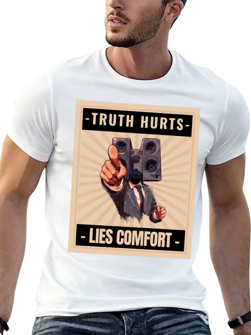 Truth Hurts Mens Graphic Tee - Speaker Head product image 12