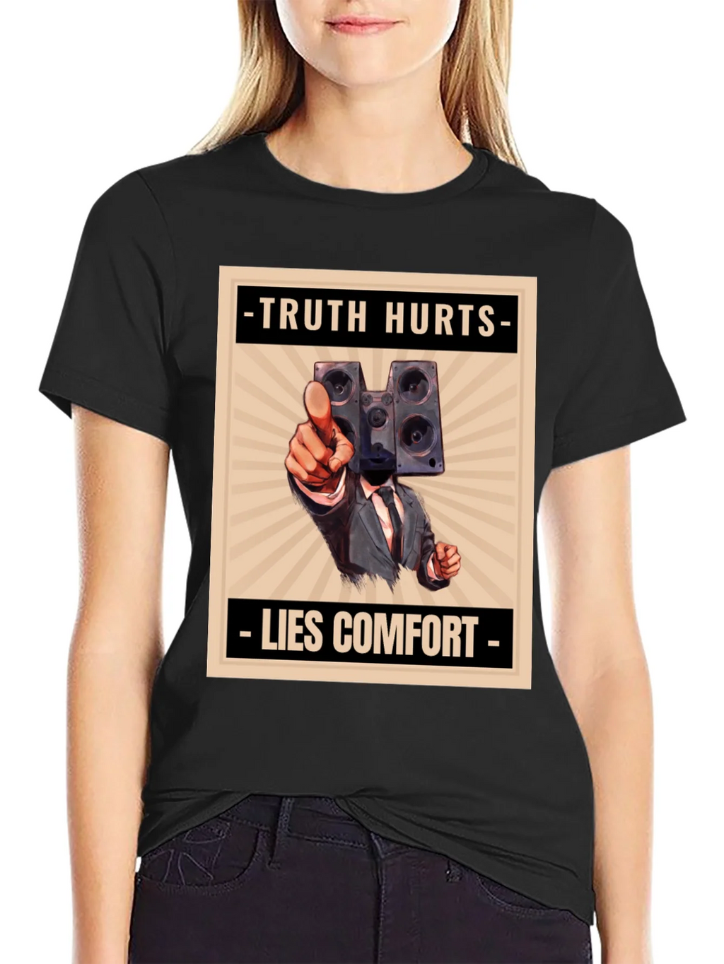Truth Hurts Mens Graphic Tee - Speaker Head product image 2