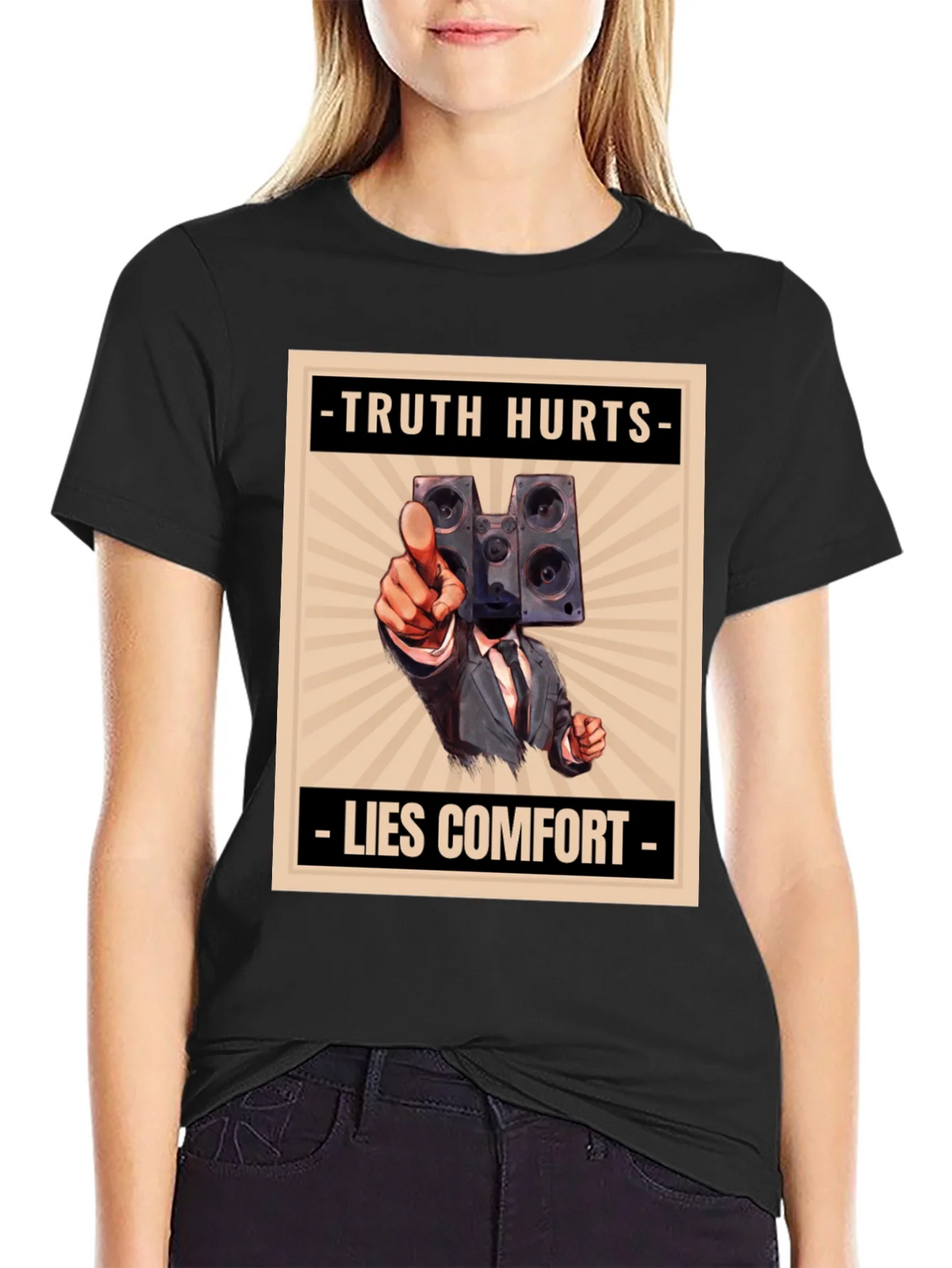 Truth Hurts Mens Graphic Tee - Speaker Head product image 2