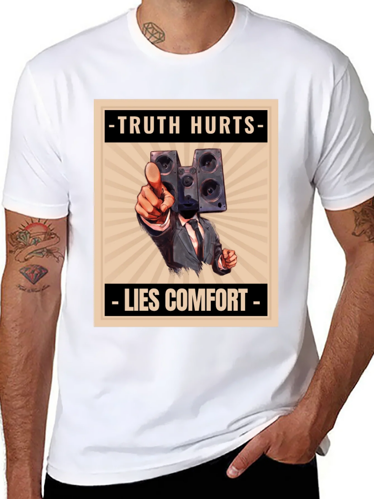 Truth Hurts Mens Graphic Tee - Speaker Head product image 7