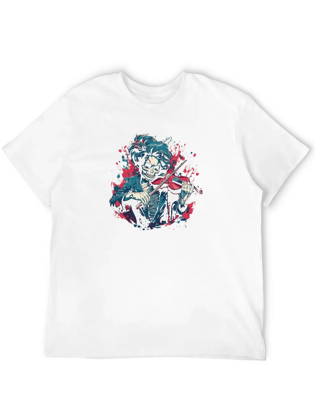 Skeleton Violinist Graphic Tee - Black product image 11