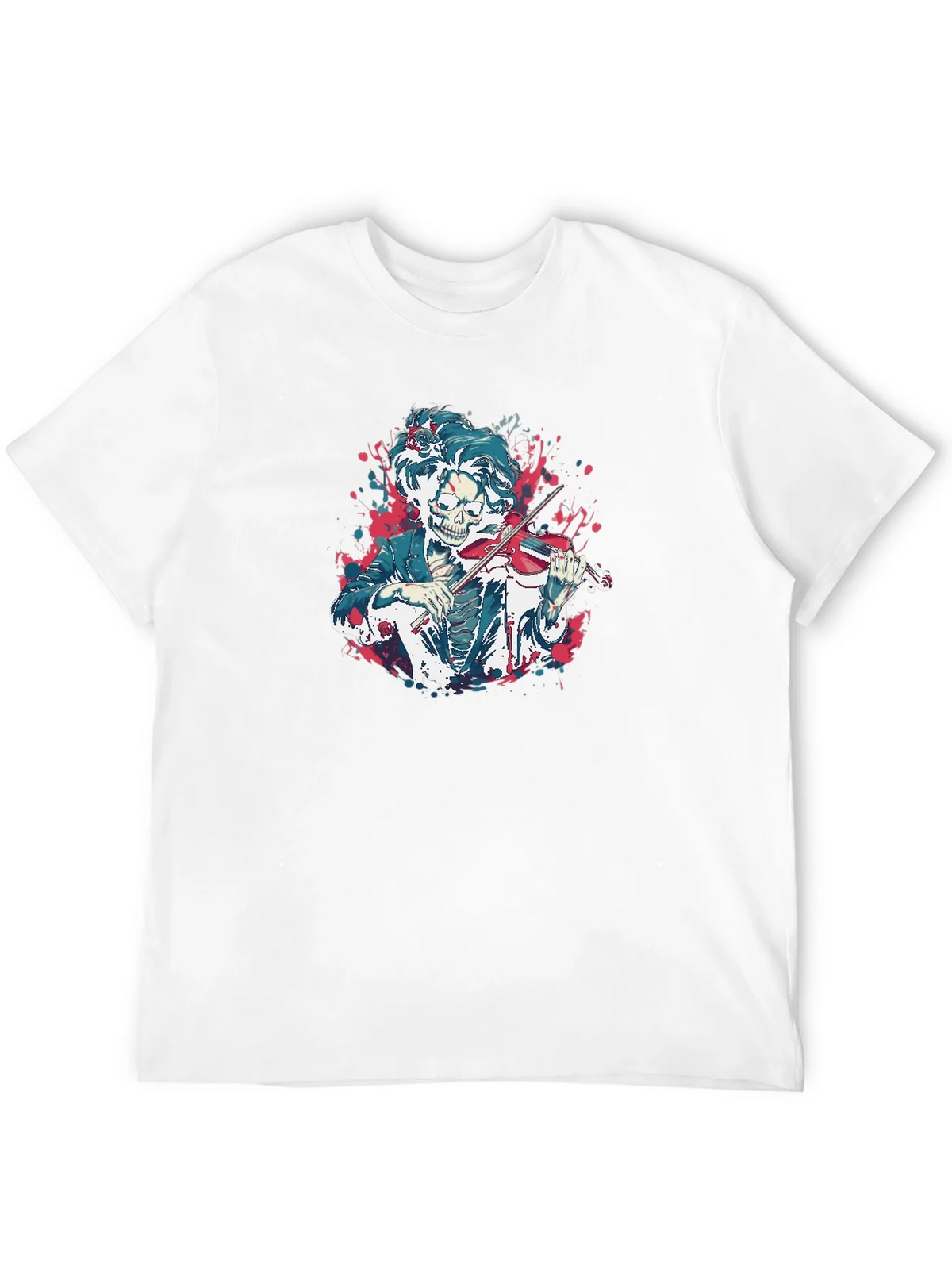Skeleton Violinist Graphic Tee - Black product image 11