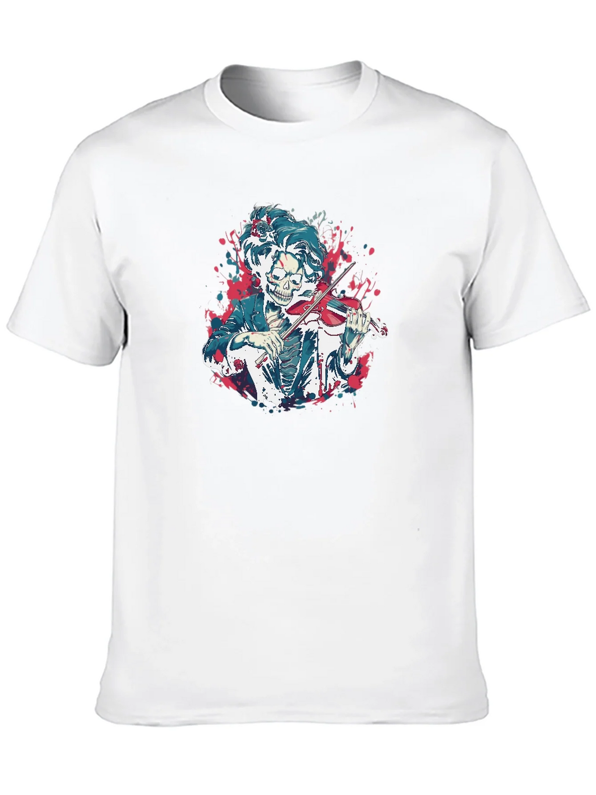 Skeleton Violinist Graphic Tee - Black product image 9