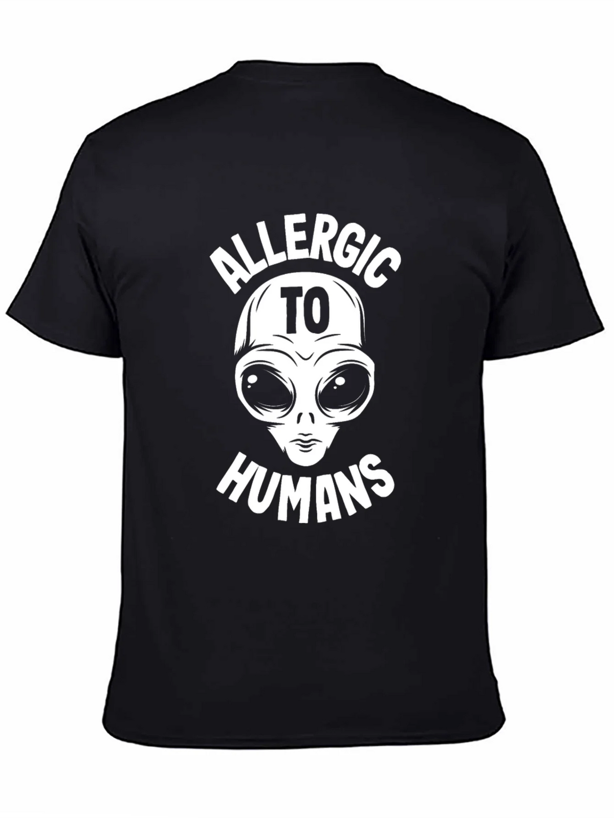 Allergic to Humans Alien Graphic T-Shirt product image 4