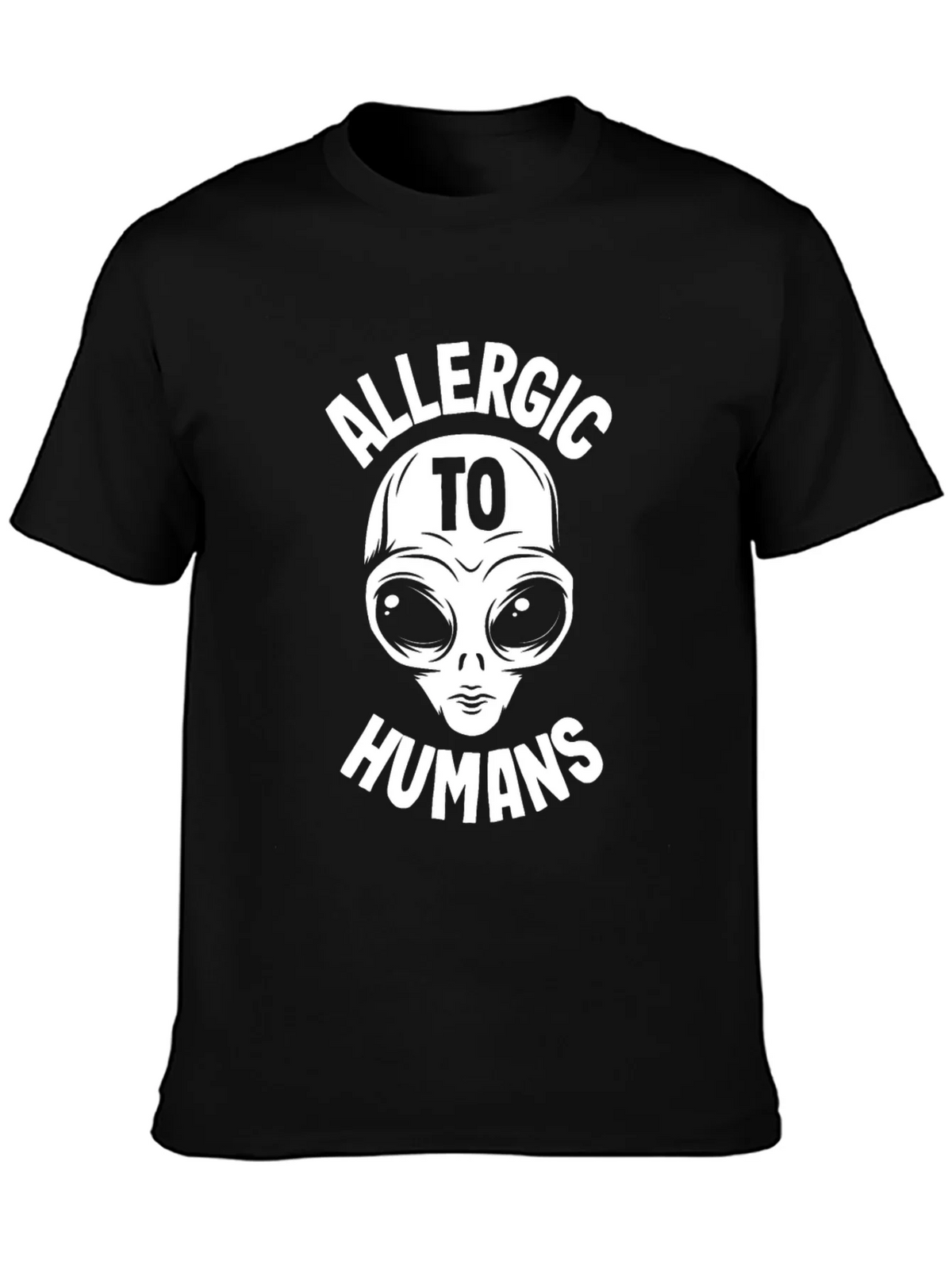Allergic to Humans Alien Graphic T-Shirt product image 3