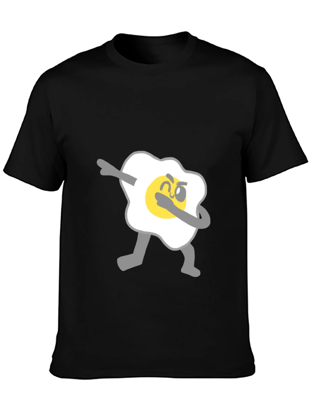 Dabbing Egg Graphic Tee - Cool & Casual Black T-Shirt product image 3