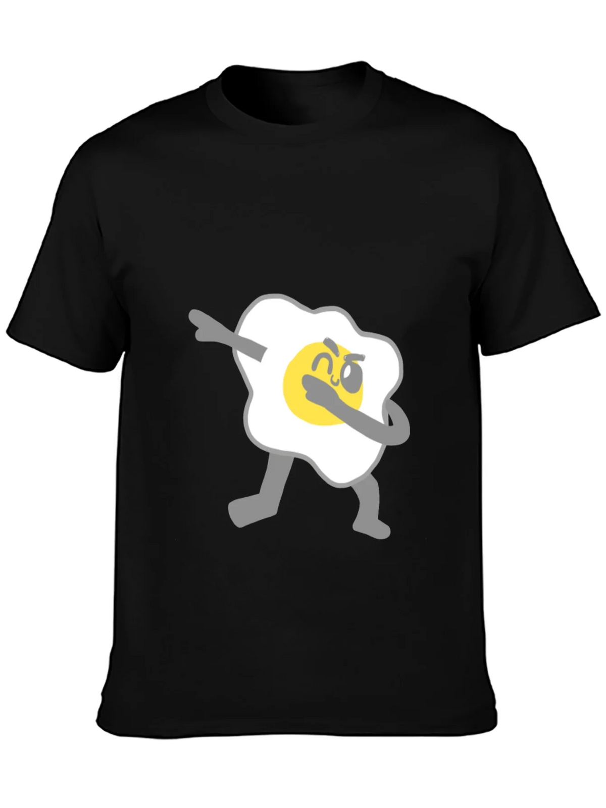 Dabbing Egg Graphic Tee - Cool & Casual Black T-Shirt product image 3