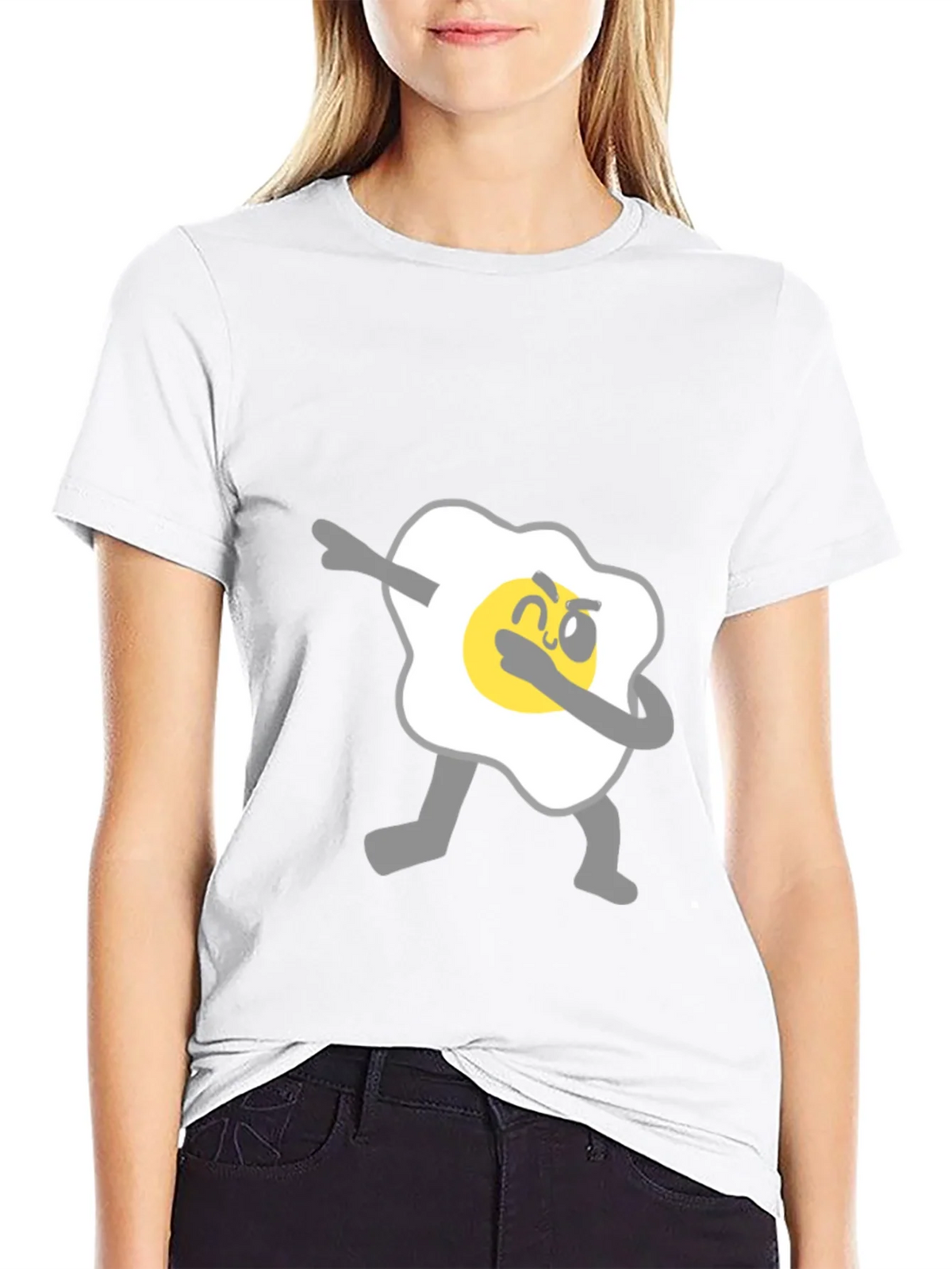Dabbing Egg Graphic Tee - Cool & Casual Black T-Shirt product image 8