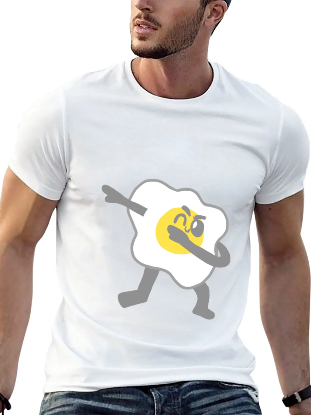 Dabbing Egg Graphic Tee - Cool & Casual Black T-Shirt product image 12