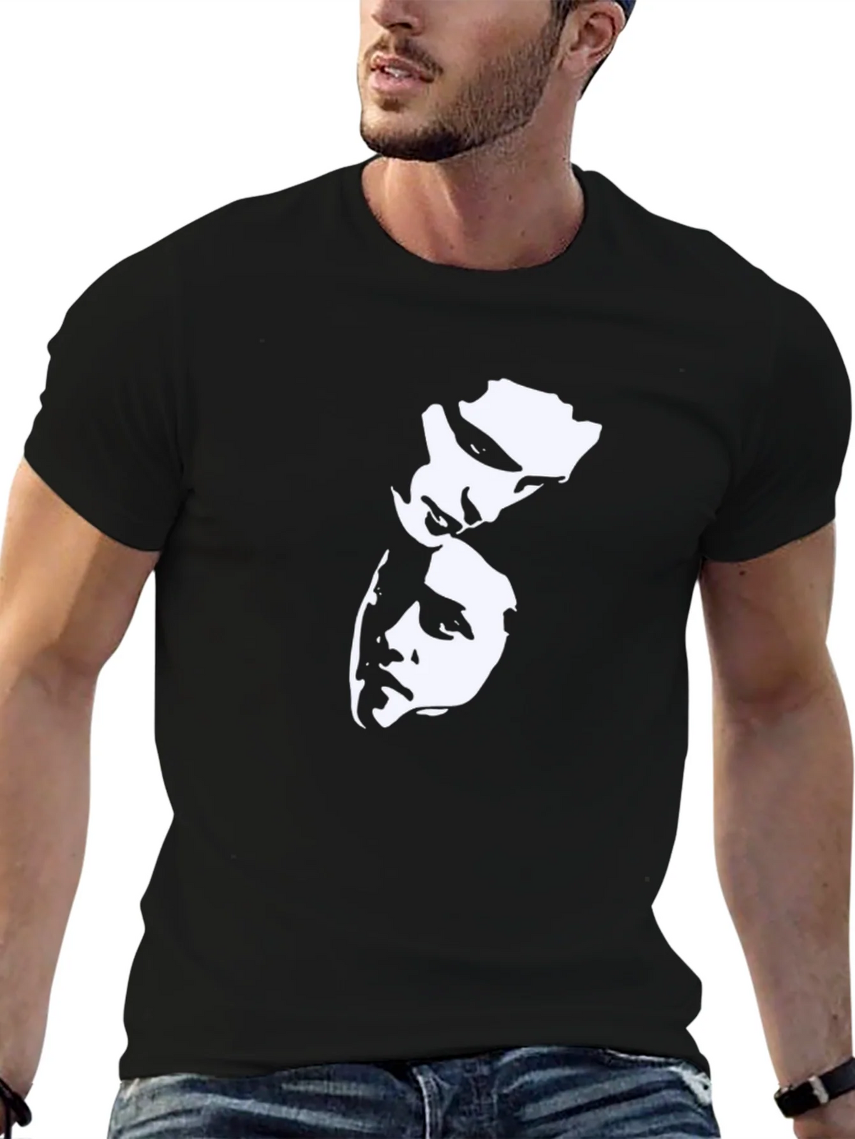 Black Graphic Tee - Dual Face Design product image 6