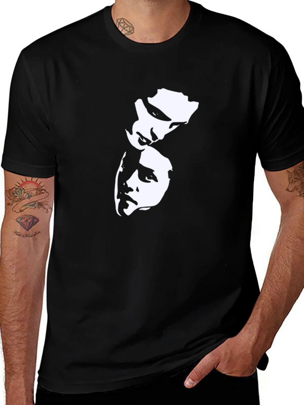 Black Graphic Tee - Dual Face Design product image 1